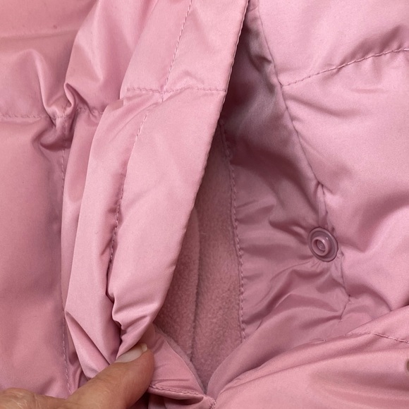 Lands’ End Down Quilted Puffer Vest Full Zip Fleece lined Pockets Med Preppy - Picture 3 of 9